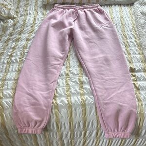 White fox pink sweatpants
